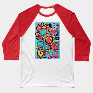 Peace and Love Baseball T-Shirt